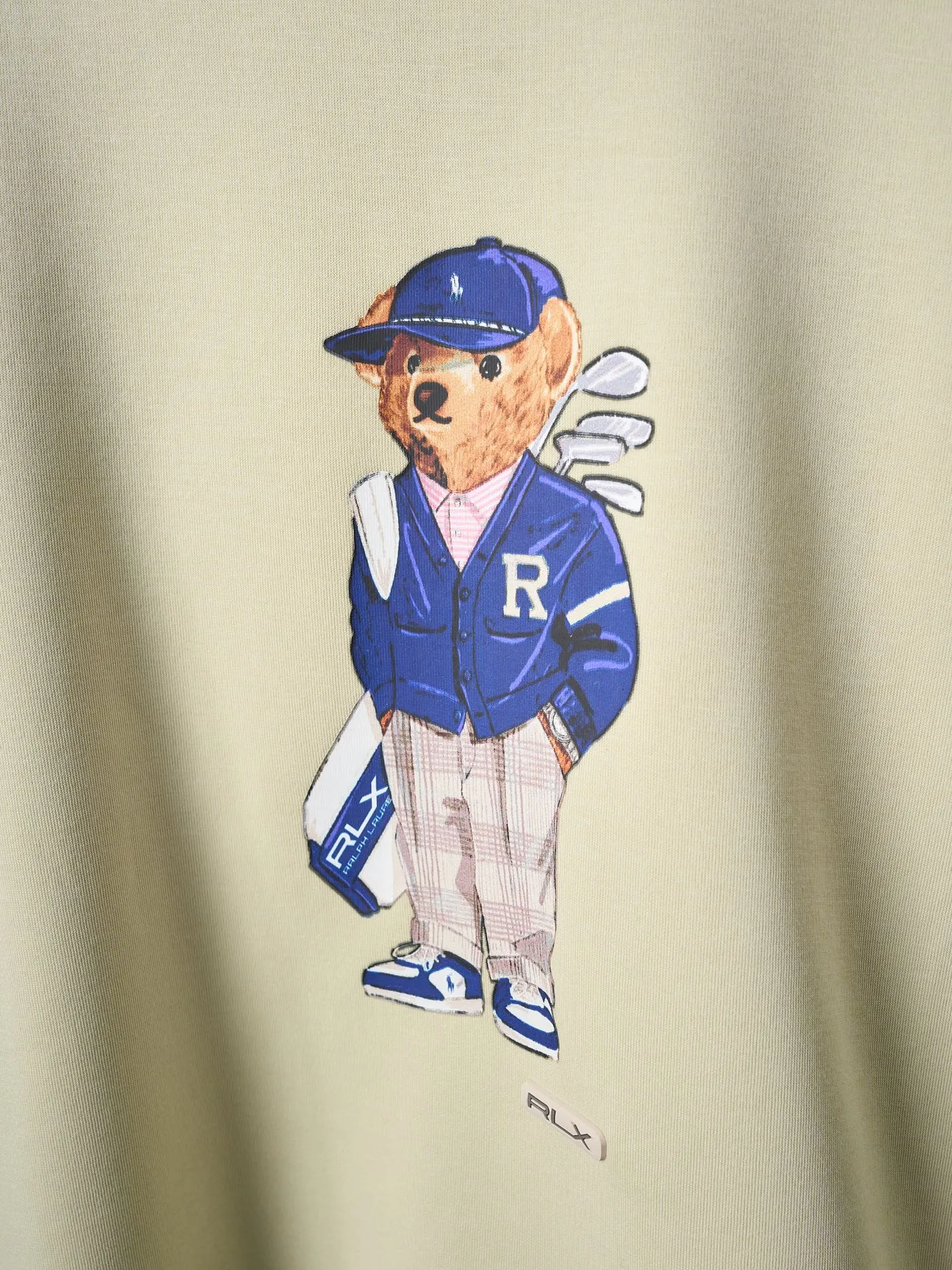 P350 Actual hanging auction】Ralph Lauren/Ralph Lauren golf bear pattern Polo Bear printed round neck sweatshirt [Ready stock] S M L Long sleeves, ribbed cuffs, ribbed hem Polo Bear graphic printed on center front, Polo Bear by Ralph Lauren and Ralph Lauren text, Polo Bear section with embroidered detail 84% cotton, 16% polyester